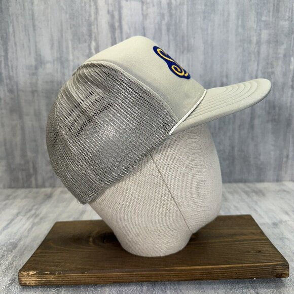 Seattle Grey Trucker Hat Smith Western Co Mesh Snap Back Vtg Cap - Picture 5 of 8